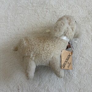 Vtg Stratton Woolex Sheep Plush Salesman Sample w/ Bell Ribbon Promotional gift
